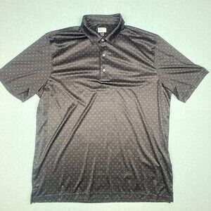 Greg Norman Men's ML75 Short Sleeve Golf Polo Shirt Black with White  Size XL